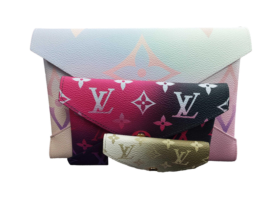 Louis Vuitton 3 Piece Pouch Purple Purse / Handbag