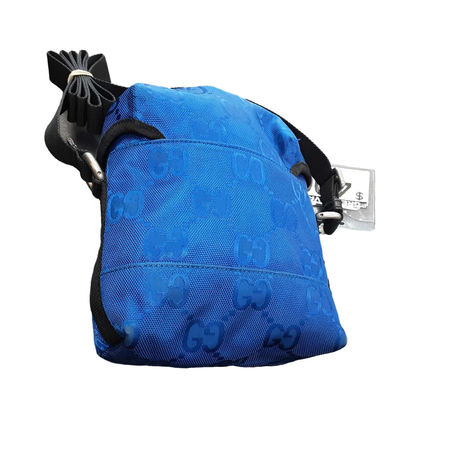 Gucci Econyl Monogram Off The Grid Nylon Blue Purse / Handbag