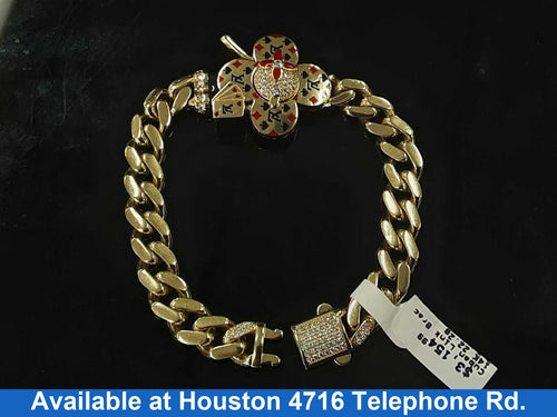 Cuban Link Bracelet - Yellow Gold 14k (.585) 22.2 grams 8 inch