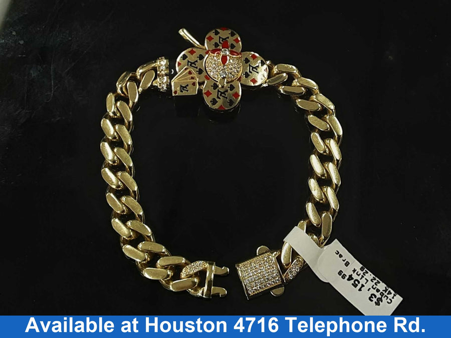 Cuban Link Bracelet - Yellow Gold 14k (.585) 22.2 grams 8 inch