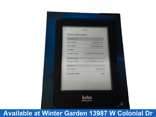 Kobo Glo N613 Less Than 2 Gb Black eReader