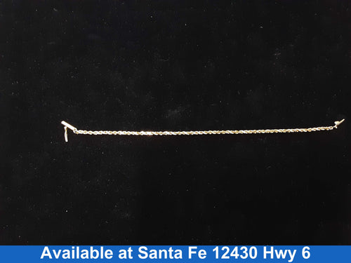 Rope Bracelet - Yellow Gold 14k (.585) 3.3 grams 7 inch