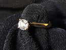 Women's Ring - Solitaire - Yellow Gold 14k (.585) 2.2 grams Size 4