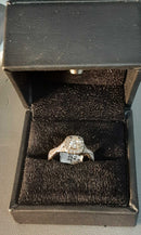 Women's Ring - Solitaire - White Gold 14k (.585) 5.2 grams Size 7