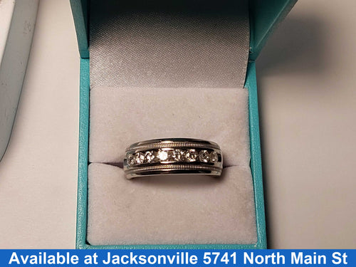 Ring - Wedding Band - White Gold 14k (.585) 11.6 grams Size 10