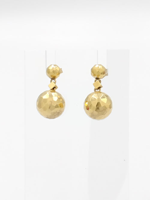 Gold Ball Earrings - Yellow Gold 14k (.585) 4.7 grams
