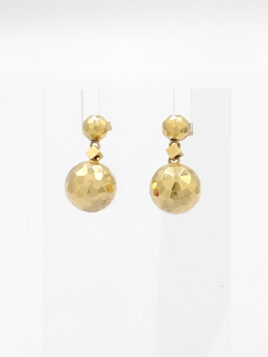 Gold Ball Earrings - Yellow Gold 14k (.585) 4.7 grams