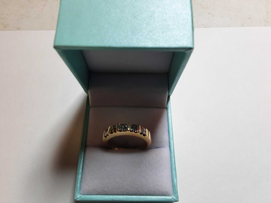 Ring - Channel Set - Yellow Gold 14k (.585) 5.4 grams Size 8