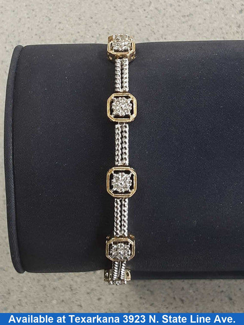 Tennis Bracelet - White Gold 14k (.585) 14.1 grams 7 inch