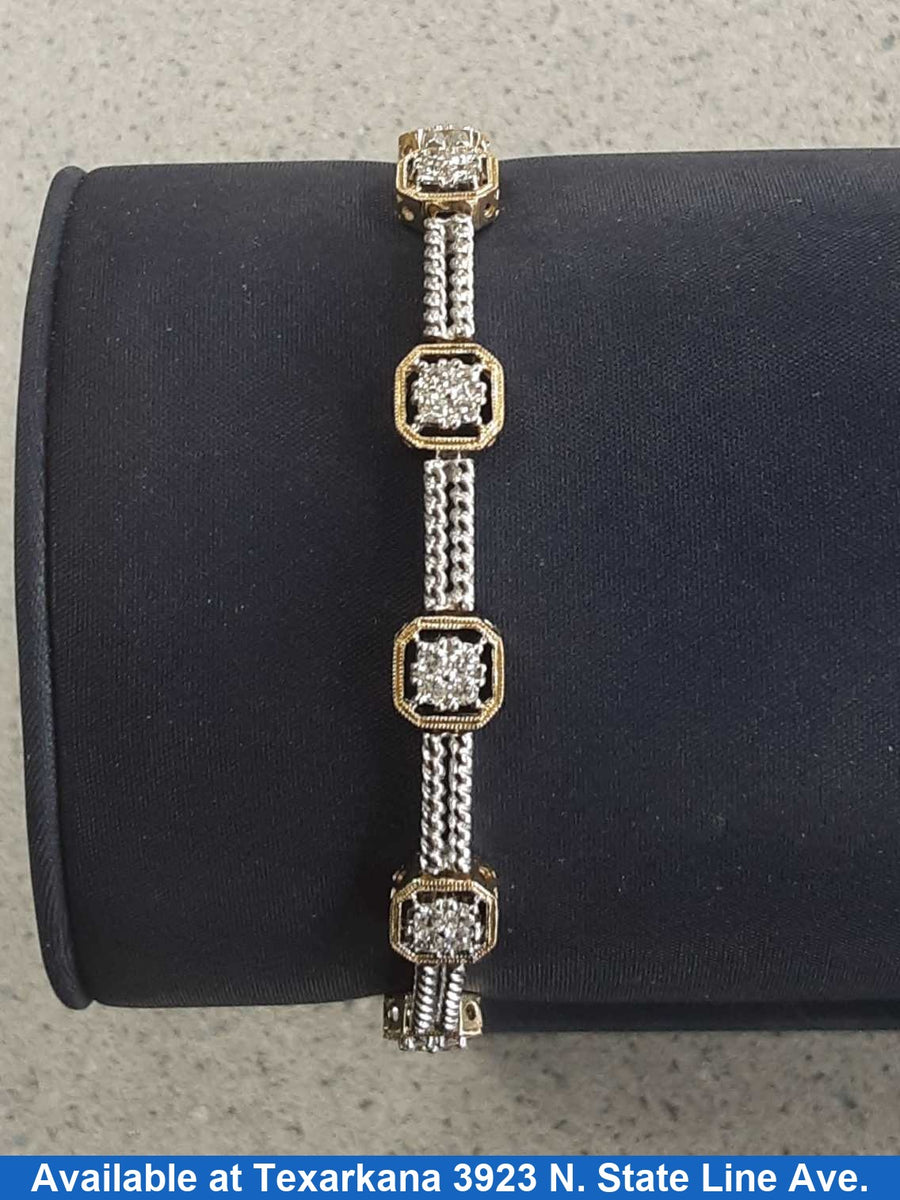 Tennis Bracelet - White Gold 14k (.585) 14.1 grams 7 inch