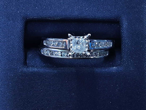 Ring - Engagement Set - White Gold 10k (.417) 2.9 grams Size 7