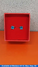 Double Stud Earrings - White Gold 14k (.585) 1.5 grams