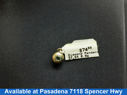 Diamond Pendant - Silver 0.9 grams