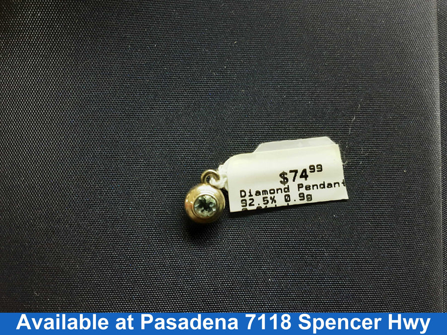 Diamond Pendant - Silver 0.9 grams