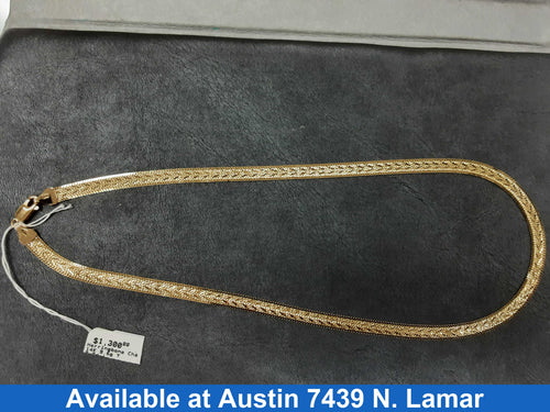 Herringbone Chain - Yellow Gold 14k (.585) 9.6 grams 22 inch