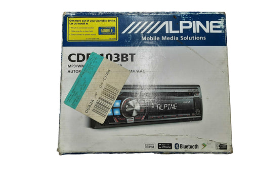 Alpine Cde-103bt Black Car Audio Disc Changer