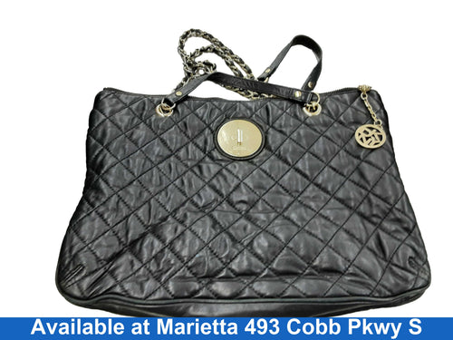 Dkny Quilted Shoulder Bag Black Purse / Handbag