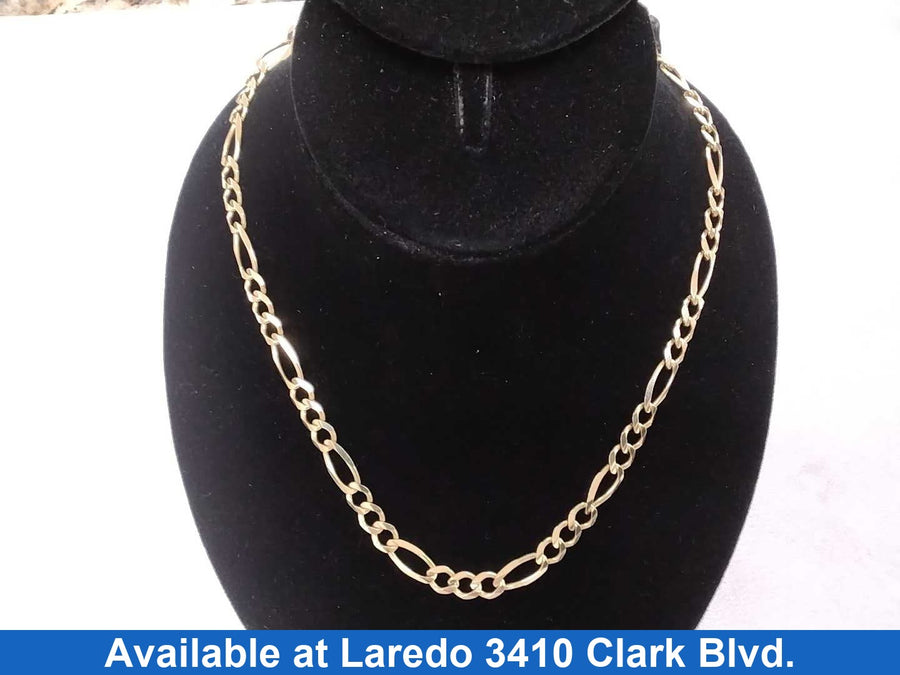 Figaro Chain - Yellow Gold 10k (.417) 26.4 grams 22 inch