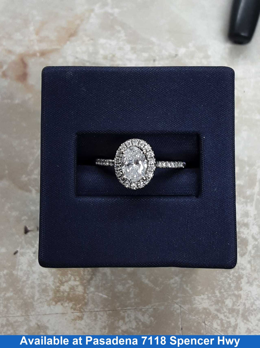 Ring - Wedding Set - White Gold 14k (.585) 2.7 grams Size 20