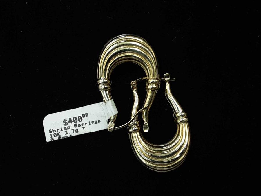 Shrimp Earrings - Yellow Gold 10k (.417) 3.7 grams