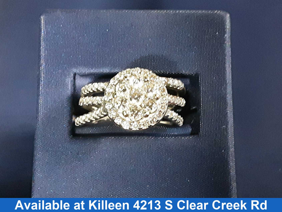 Ring - Engagement Set - White Gold 14k (.585) 8.1 grams Size 8