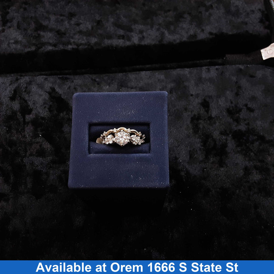 Ring - Engagement Set - White Gold 14k (.585) 4.7 grams Size 7
