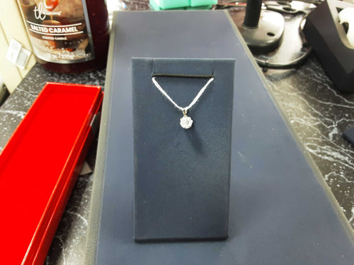 Diamond Pendant - White Gold 10k (.417) 0.5 grams