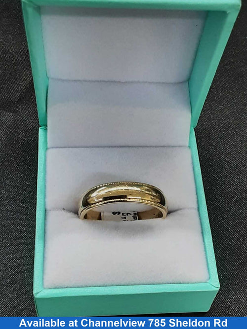 Ring - Wedding Band - Yellow Gold 14k (.585) 7.4 grams Size 10