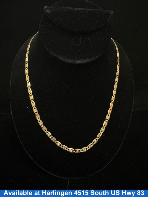 Link Chain - Tricolor Gold 14k (.585) 9.8 grams 20 inch