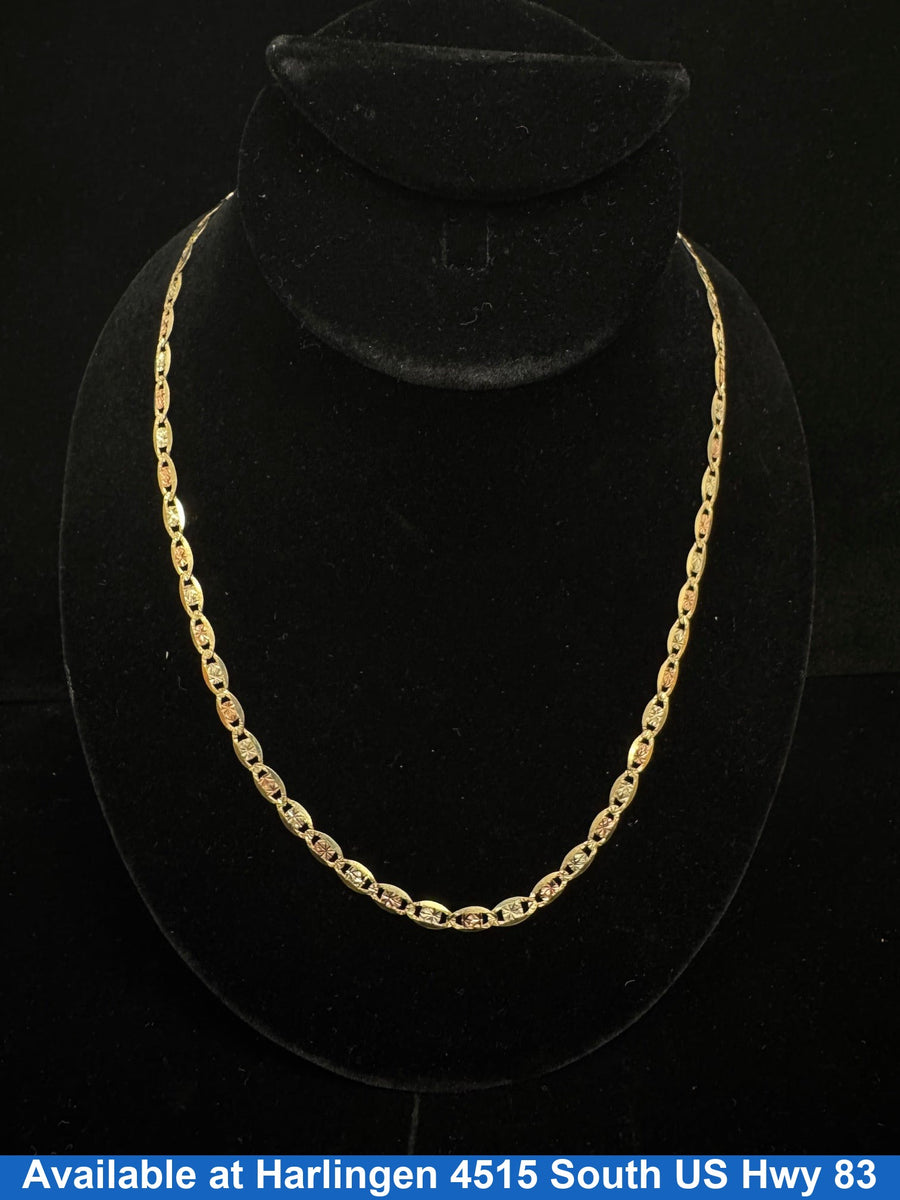 Link Chain - Tricolor Gold 14k (.585) 9.8 grams 20 inch