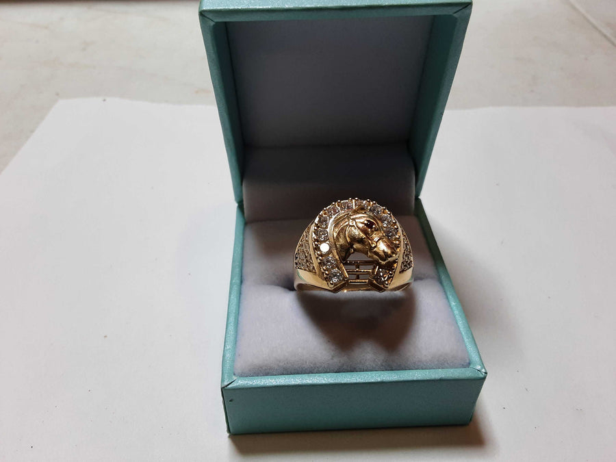 Men's Ring - Yellow Gold 14k (.585) 7.6 grams Size 12
