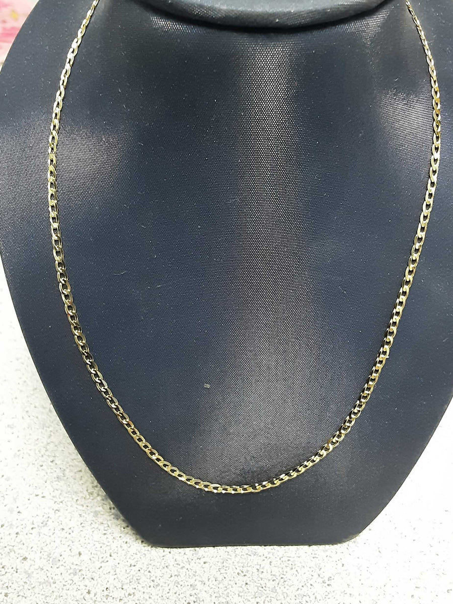 Cuban Link Chain - Yellow Gold 10k (.417) 3.5 grams 18 inch