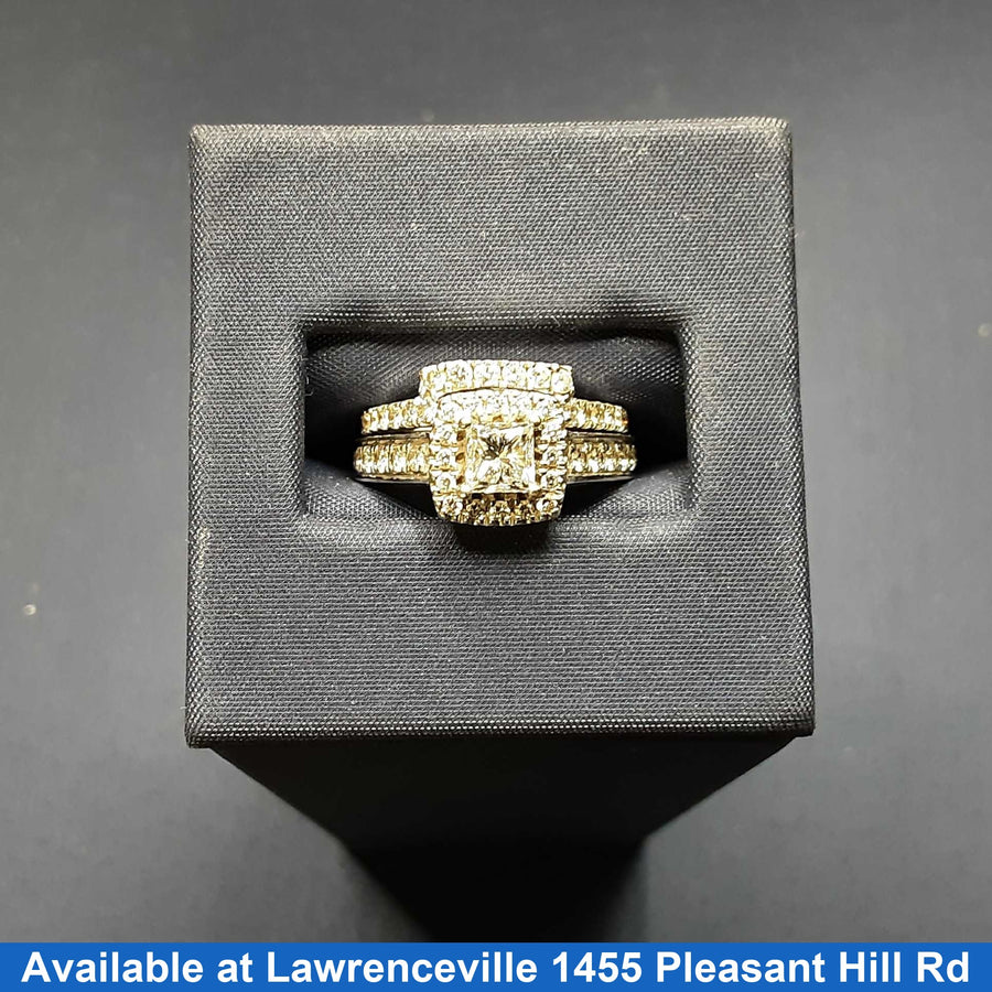 Ring - Engagement Set - White Gold 14k (.585) 7.2 grams Size 20