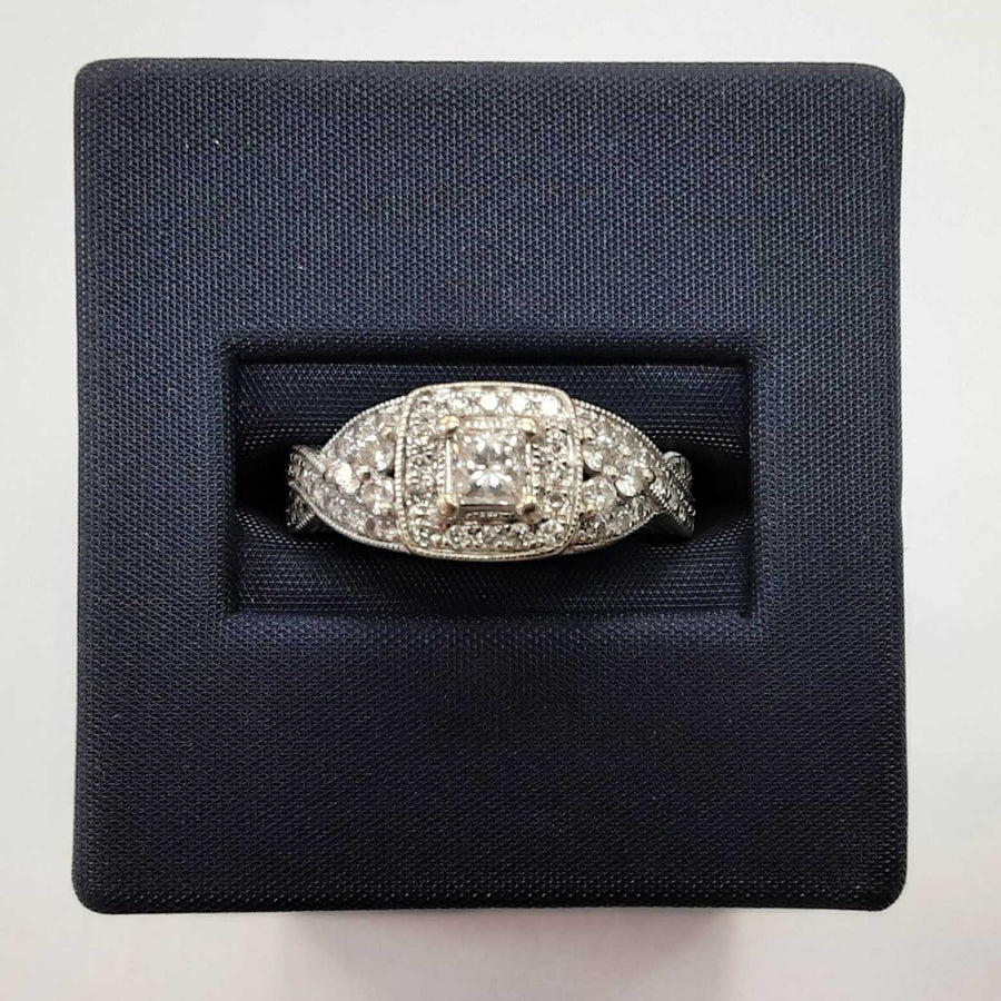 Women's Ring - White Gold 14k (.585) 4.3 grams Size 6.5