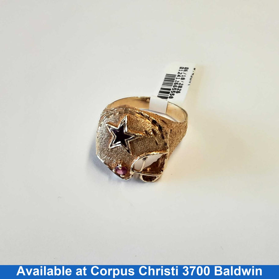 Men's Ring - Yellow Gold 10k (.417) 7.2 grams Size 10.5