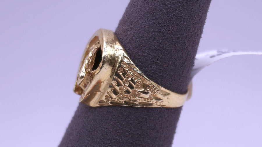 Horseshoe Ring - Yellow Gold 14k (.585) 3.8 Grams Size 6