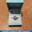 Ring - Engagement Set - White Gold 14k (.585) 6 grams Size 5.5
