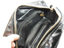 Channel Vanity Patent Leather Clutch Bag Black Wallet