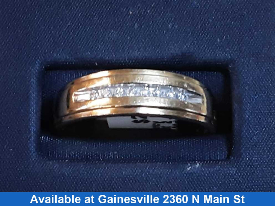 Ring - Wedding Band - Yellow Gold 10k (.417) 2.4 grams Size 10.5