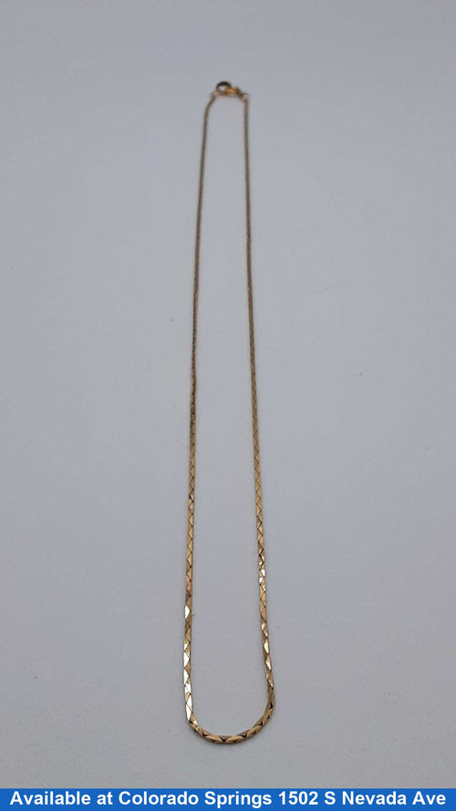Serpentine Chain - Yellow Gold 10k (.417) 2.5 grams 18 inch
