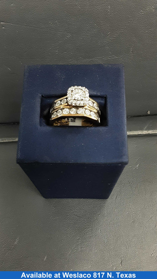 Ring - Engagement Set - Yellow Gold 10k (.417) 6.4 grams Size 20