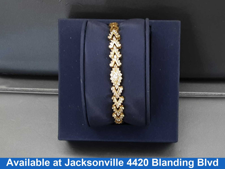 Tennis Bracelet - Yellow Gold 18k (.750) 17.9 grams 8 inch