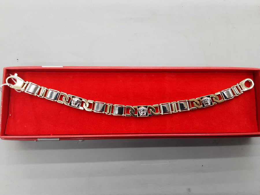 Bracelet - Tricolor Gold 14k (.585) 19.7 grams 7 inch