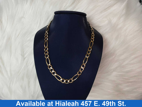Figaro Chain - Yellow Gold 14k (.585) 28 grams 22 inch