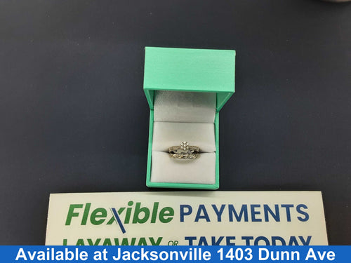 Ring - Engagement Set - White Gold 10k (.417) 4.6 grams Size 6