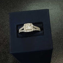 Ring - Wedding Set - White Gold 14k (.585) 4.8 grams Size 8