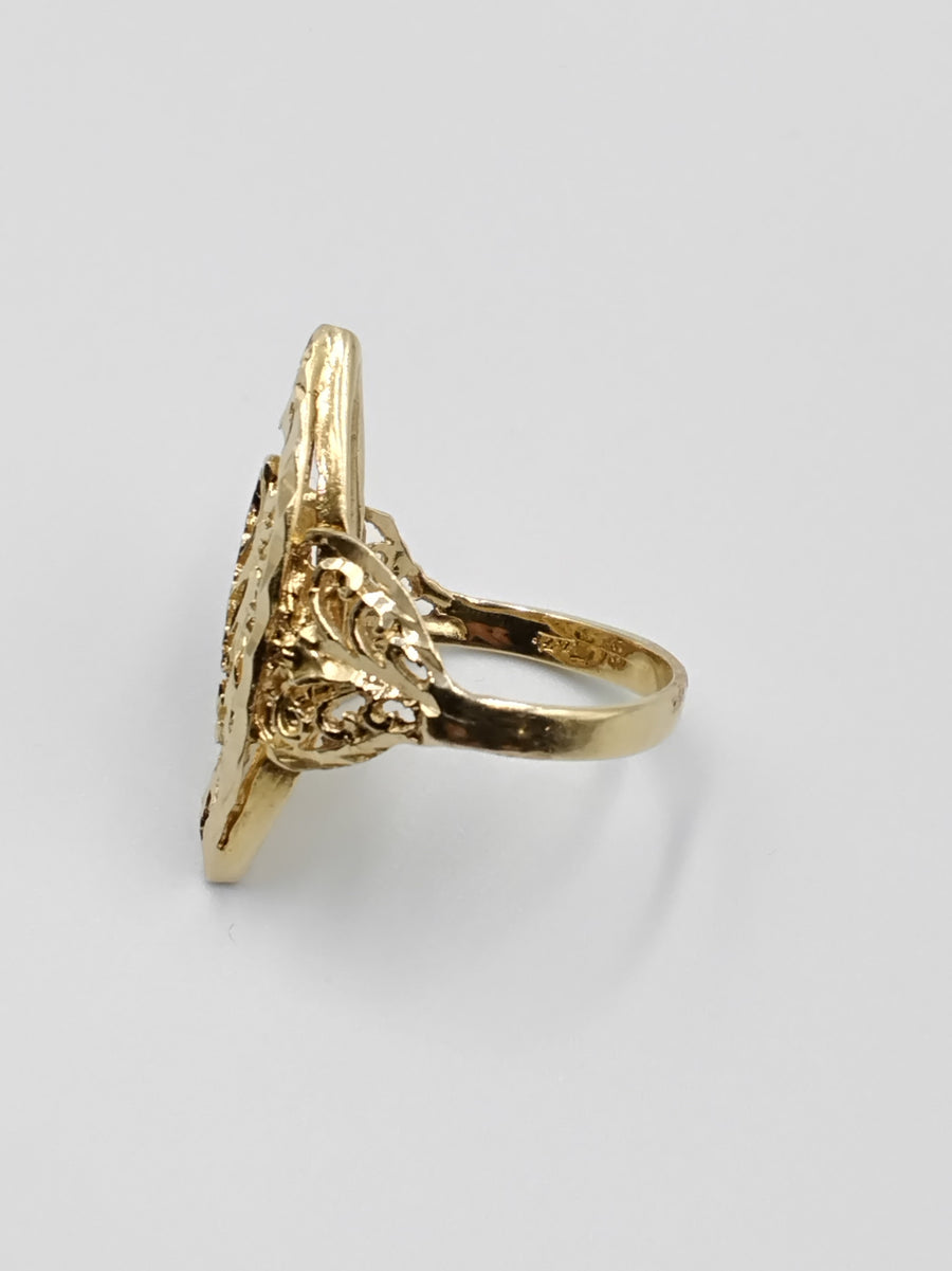 Women's Ring - Yellow Gold 14k (.585) 4.3 grams Size 8.5