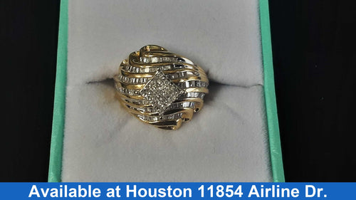 Women's Ring - Yellow Gold 14k (.585) 5.4 grams Size 9.5