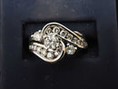 Ring - Wedding Set - White Gold 14k (.585) 7.4 grams Size 6.5