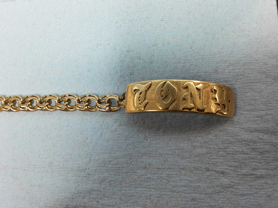 ID Bracelet - Yellow Gold 10k (.417) 43 grams 9 inch